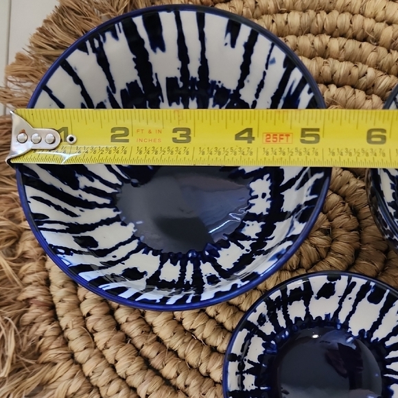 West Elm Indigo and White Ceramic Bowl Trio - Picture 5 of 7